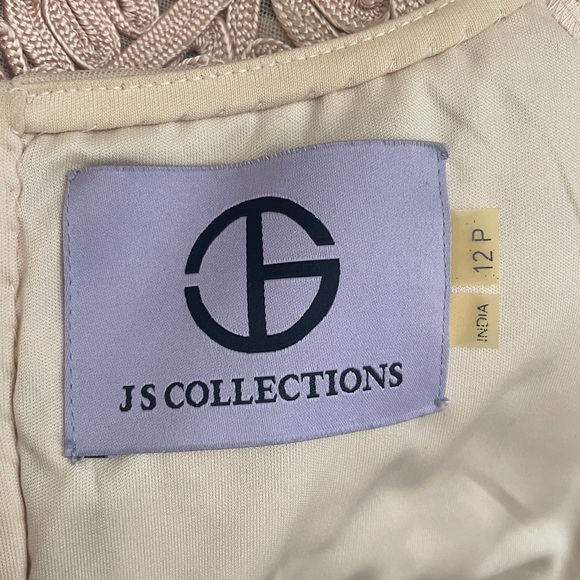 JS Collections Soutache Midi Dress with Flounce Hem In Chu Size 12 petite - Picture 4 of 6